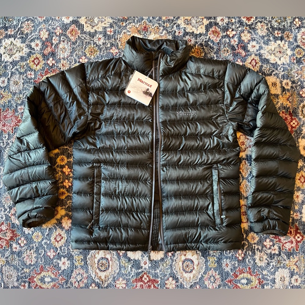 Marmot 700 Fill Down Defender Men’s Medium dark gray NWT